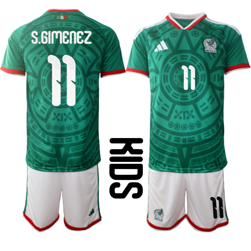 Youth Mexico home #3 style 2026 World Cup Soccer jersey->youth soccer jersey->Youth Jersey